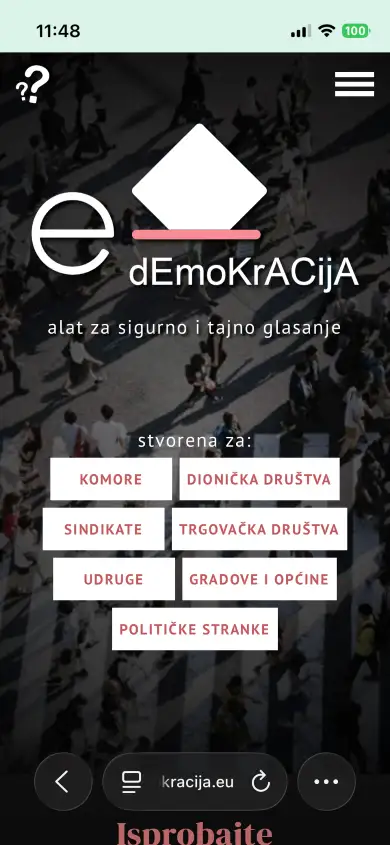 E-Democracy on a phone