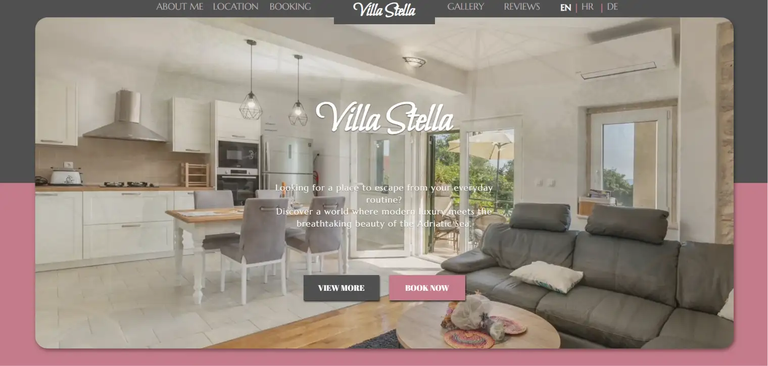 Villa Stella Podgora on a desktop