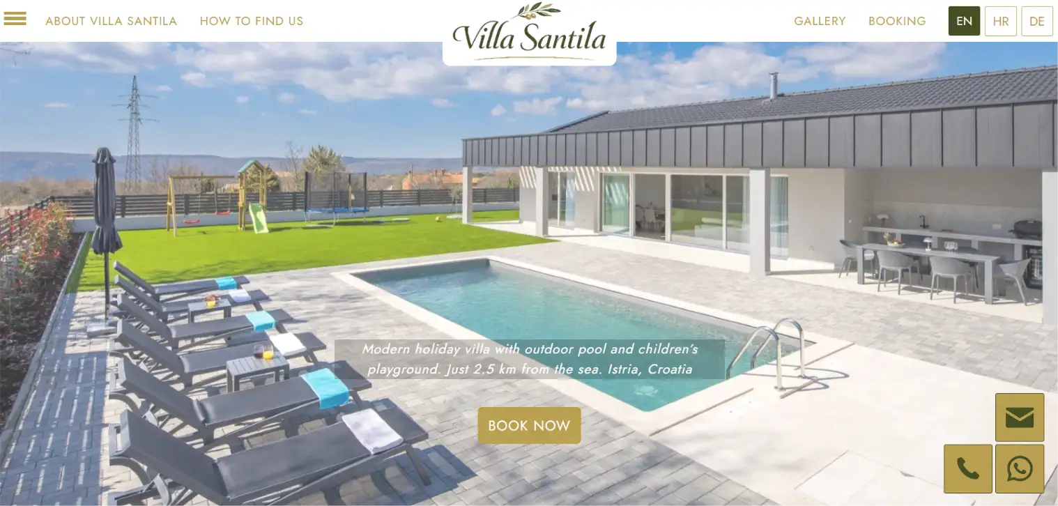 Villa Santila on a desktop