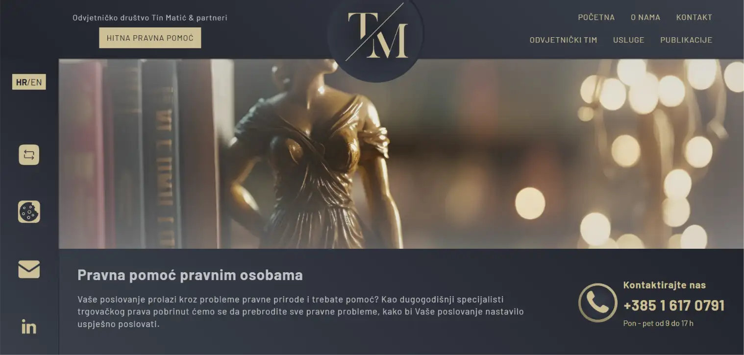 Tin Matic & Partners Law Firm on a desktop