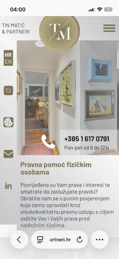 Tin Matic & Partners Law Firm on a phone