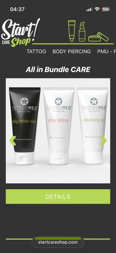 Start Care Shop on a phone